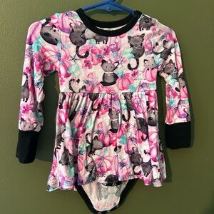 Birdie Bean cat pumpkin dress